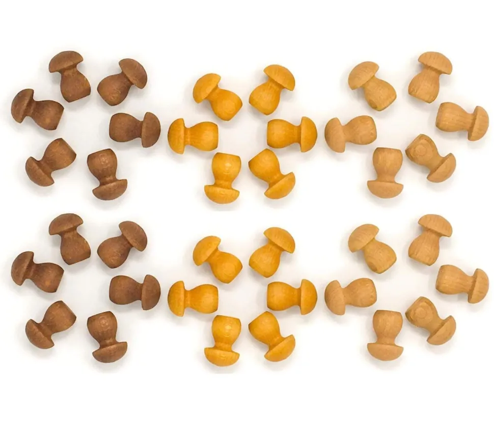 Grapat Mandala Brown Mushroom 36 Pieces