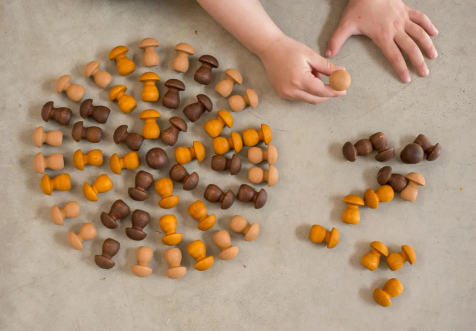 Grapat Mandala Brown Mushroom 36 Pieces