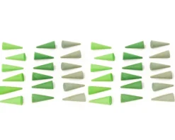 Grapat Mandala Green Cones 36 Pieces