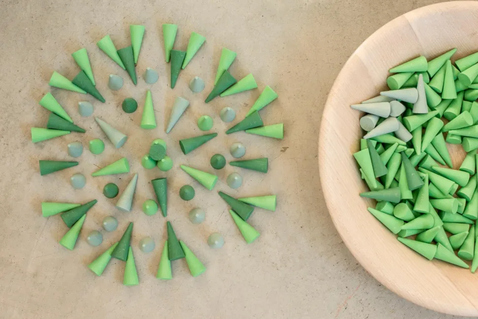 Grapat Mandala Green Cones 36 Pieces