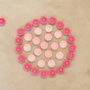 Grapat Mandala Pink Flowers 36 Pieces