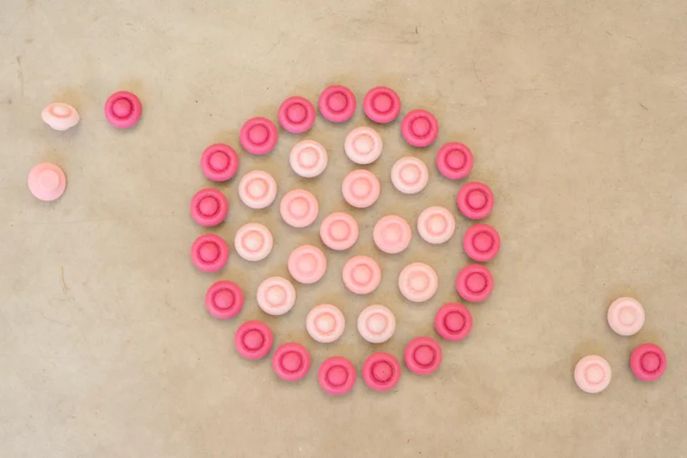 Grapat Mandala Pink Flowers 36 Pieces