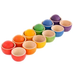 Grapat Rainbow Coloured Bowls & Balls