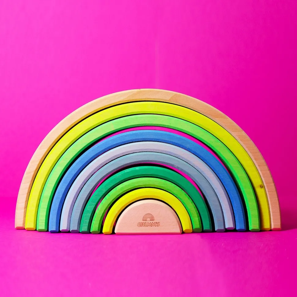 Grimm's Rainbow Neon Green 10 Piece