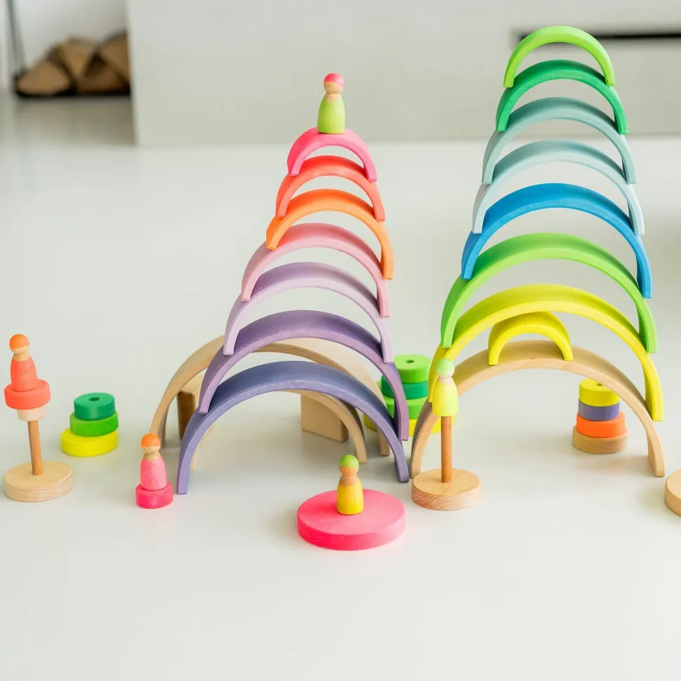 Grimm's Rainbow Neon Green 10 Piece