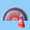 Grimm's Rainbow Neon Pink 10 Piece + Conical Tower Neon Pink
