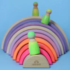 Grimm's Rainbow Neon Pink 10 Piece + Neon Friends Pink
