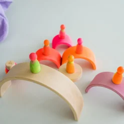 Grimm's Rainbow Neon Pink 10 Piece + Neon Friends Pink