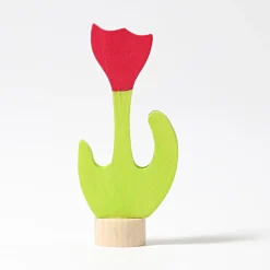 Grimm's Red Tulip Candle Holder Decoration