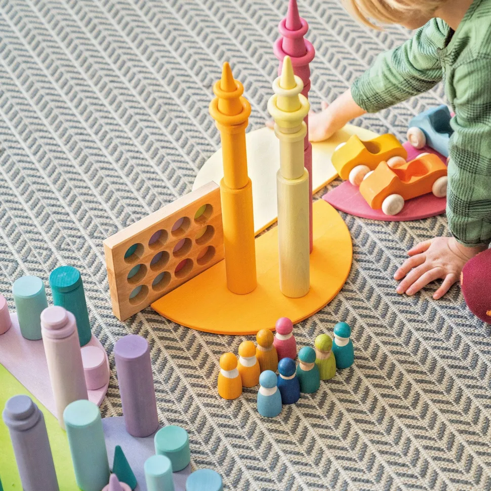 Grimm’s Rollers Large Building Set Pastel