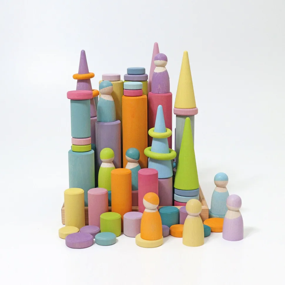 Grimm’s Rollers Large Building Set Pastel