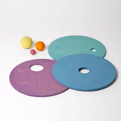 Grimm's Rolling Discs Set for Stapelstein - Cool Pastel