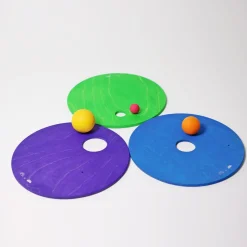 Grimm's Rolling Discs Set for Stapelstein - Cool Rainbow