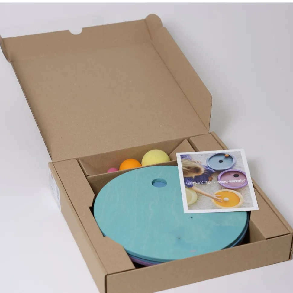 Grimm's Rolling Discs Set for Stapelstein - Cool Pastel