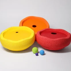 Grimm's Rolling Discs Set for Stapelstein - Warm Rainbow