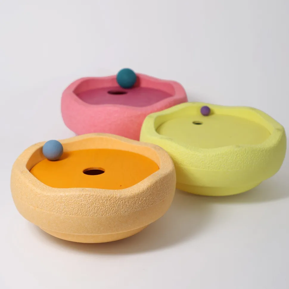 Grimm’s Rolling Discs Set for Stapelstein - Warm Pastel