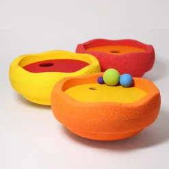 Grimm's Rolling Discs Set for Stapelstein - Warm Rainbow