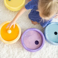 Grimm's Rolling Discs Set for Stapelstein - Cool Pastel