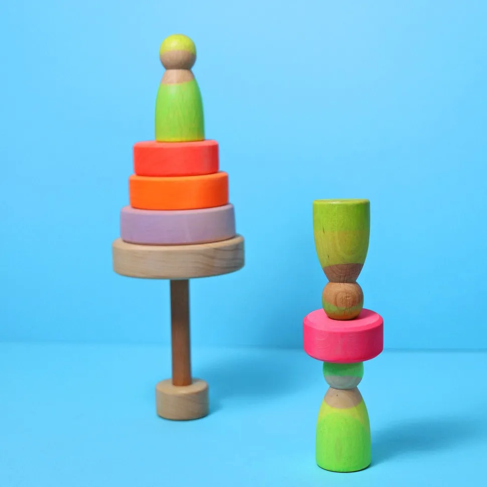 Grimm's Small Conical Tower Neon Pink