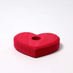 Grimm's Small Heart Candle Holder - Red