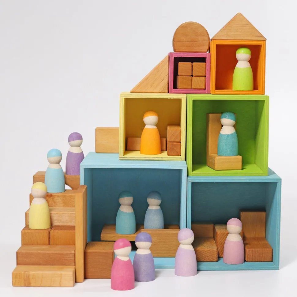 Grimm’s Stacking Boxes Large Pastel