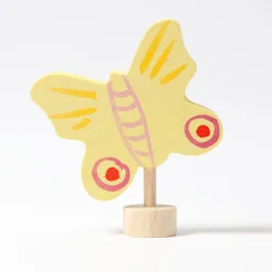 Grimm's Yellow Butterfly Candle Holder Decoration