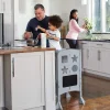 Guidecraft Classic Kitchen Helper Stool with 2 Keepers-Grey