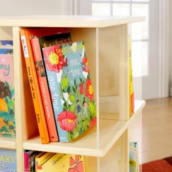 Guidecraft EdQ Rotating Book Display 3 Tier - Natural