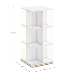 Guidecraft EdQ Rotating Book Display 3 Tier - White