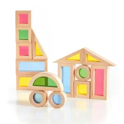 Guidecraft Jr. Rainbow Blocks 20 Piece Set