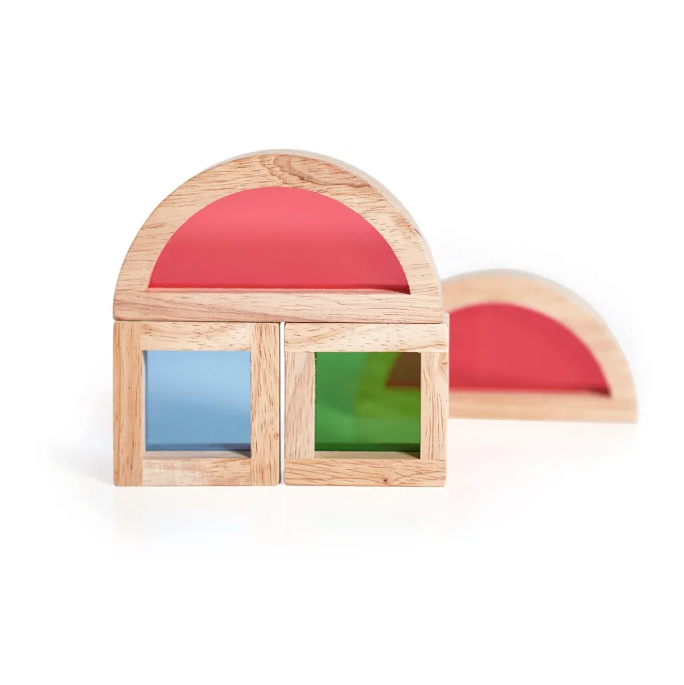 Guidecraft Jr. Rainbow Blocks 20 Piece Set