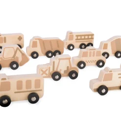Guidecraft Mini Wooden Trucks - Set of 10