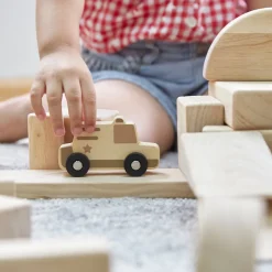 Guidecraft Mini Wooden Trucks - Set of 10