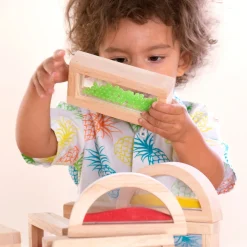 Guidecraft Sensory Rainbow Blocks - 18 pc. set