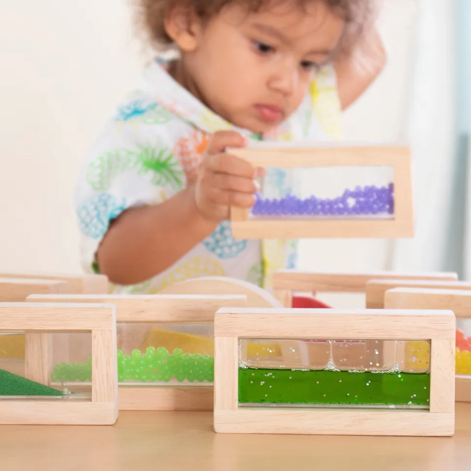 Guidecraft Sensory Rainbow Blocks - 18 pc. set