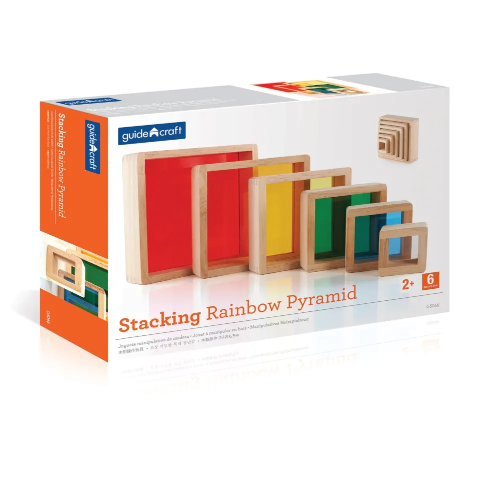 Guidecraft Stacking Rainbow Pyramid