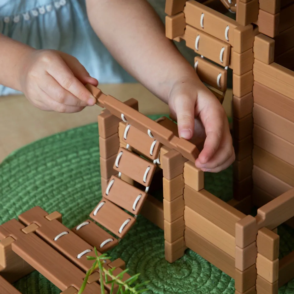 Guidecraft Tabletop Notch Blocks - Western 129 pc. Set