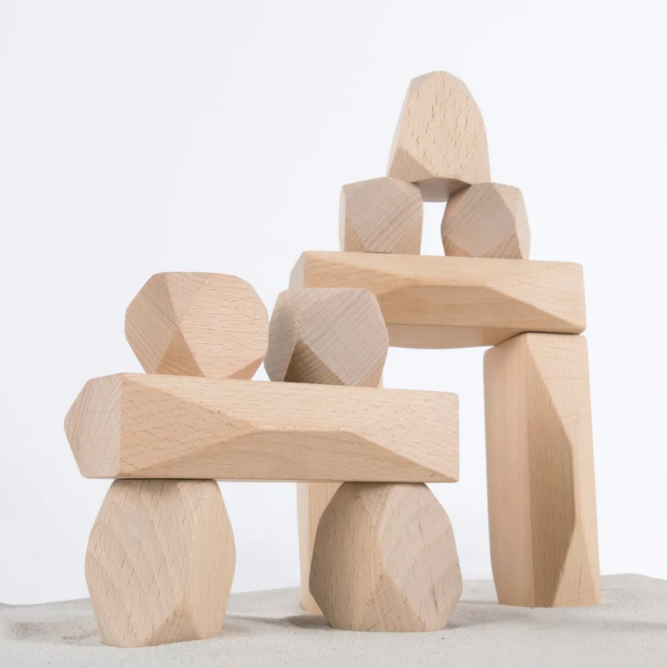Guidecraft Wood Stackers Standing Stones