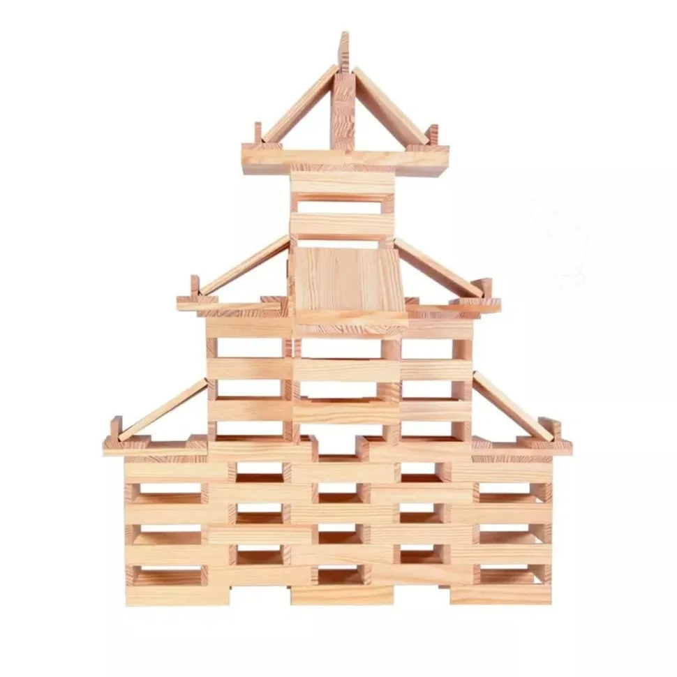 KAPLA Blocks Building Planks - 200 Natural Set
