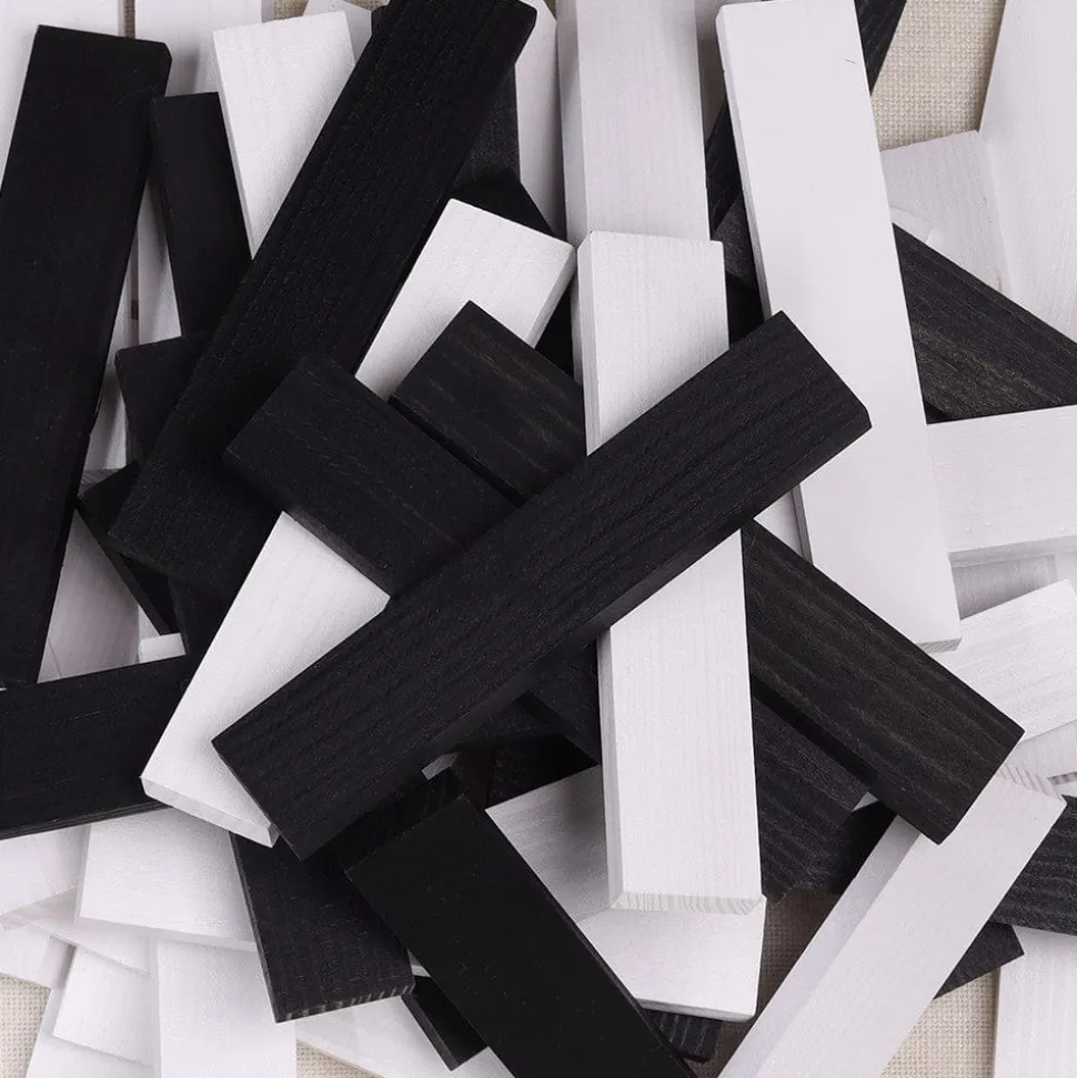 KAPLA Blocks Building Planks - 100 Black & White Set