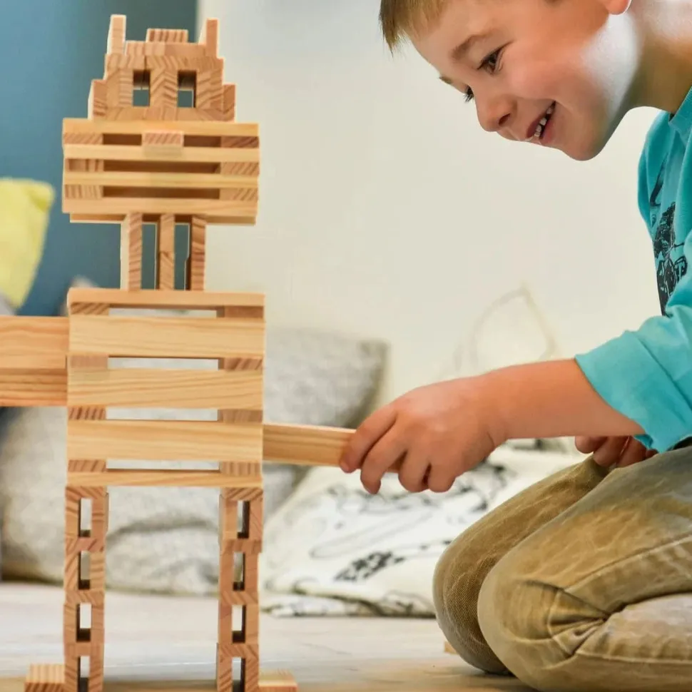 KAPLA Blocks Building Planks - 200 Natural Set