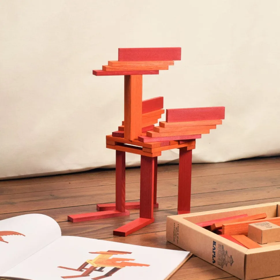Kapla Books and Colours - Red/Orange