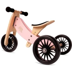 Kinderfeets 2-IN-1 Tiny Tot Plus Tricycle & Balance Bike-Rose