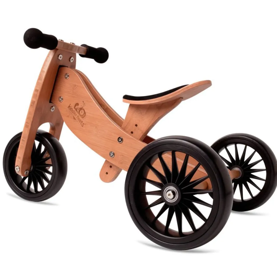 Kinderfeets 2-In-1 Tiny Tot Plus Tricycle & Balance Bike Bamboo