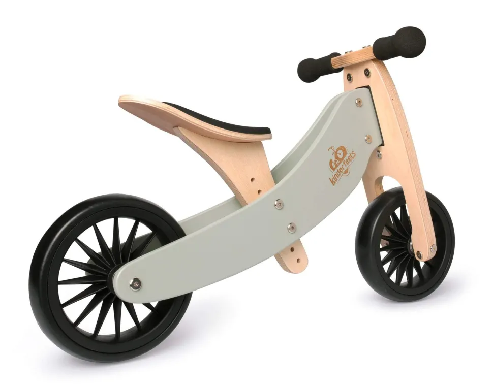 Kinderfeets 2-in-1 Tiny Tot Plus Tricycle & Balance Bike New Color-Silver Sage
