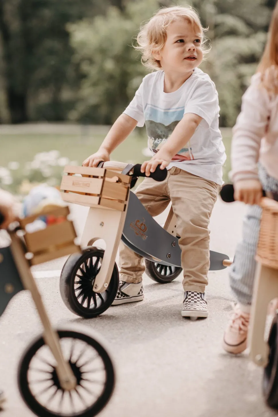 Kinderfeets 2-In-1 Tiny Tot Plus Tricycle/ Balance Bike - Slate Blue