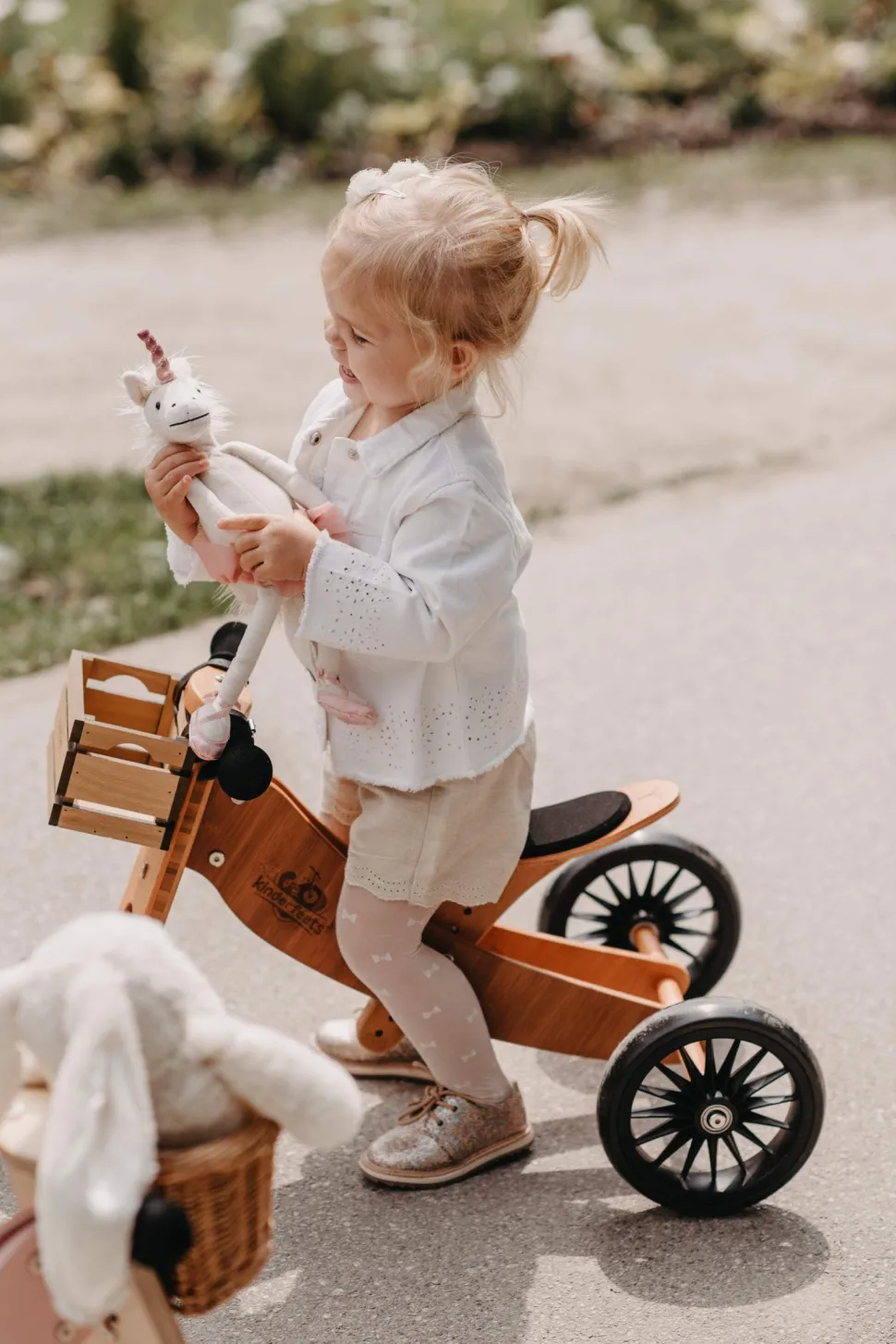 Kinderfeets 2-In-1 Tiny Tot Plus Tricycle & Balance Bike Bamboo