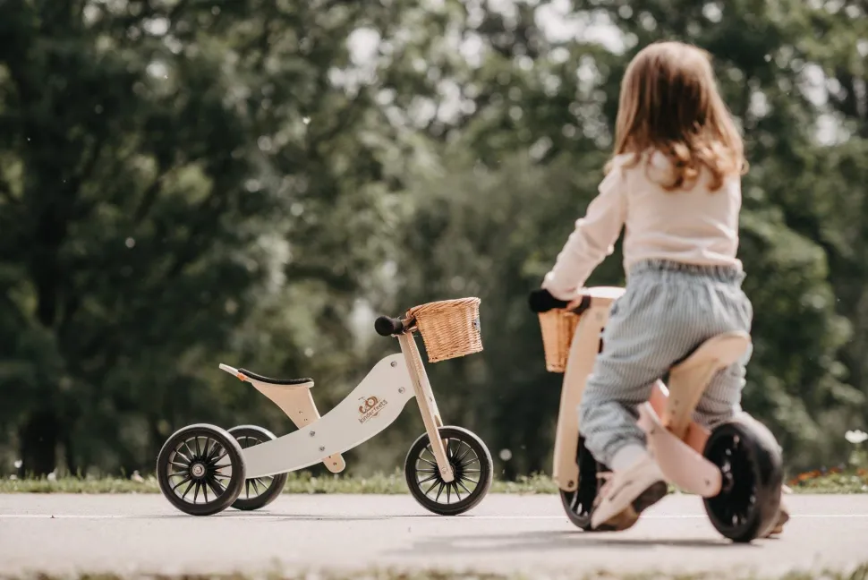 Kinderfeets 2-In-1 Tiny Tot Plus Tricycle & Balance Bike - White