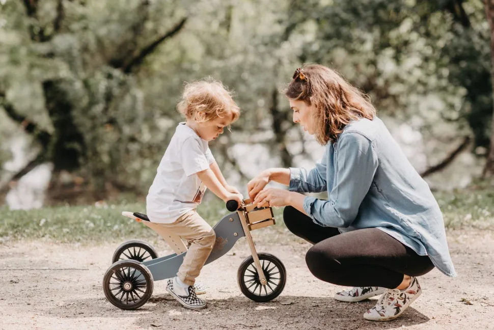 Kinderfeets 2-In-1 Tiny Tot Plus Tricycle/ Balance Bike - Slate Blue