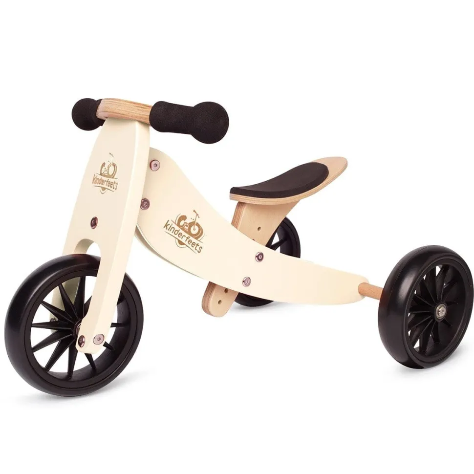 Kinderfeets 2-In-1 Tiny Tot Tricycle & Balance Bike Cream